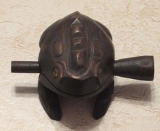 Frog Guiro - dark wood percussion - approx 10cm x 8cm