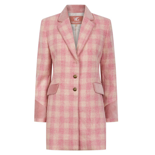 Pink check coat welligogs - coat, size