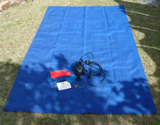 Vintage Li-Lo Airbed Mattress Small Double Blue/Orange w/Pump Retro Camping