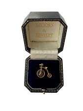 1904 Penny Farthing Bike 9ct Gold Vintage Charm Articulated Penny Farthing Charm