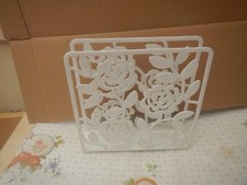 Ikea Metal Floral Napkin Serviette Holder 6ins
