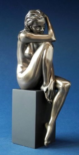 Mia female bronze figurine - bronze,