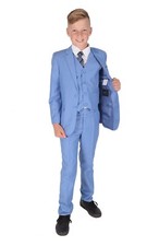 Boys Suits 5 Piece Light Blue