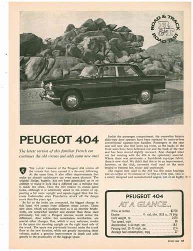 1965 peugeot 404 original - peugeot,