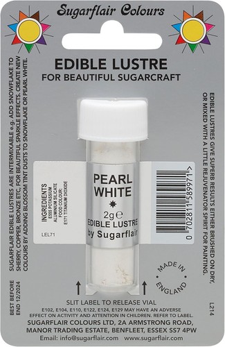 Sugarflair pearl white edible - sugarflair,