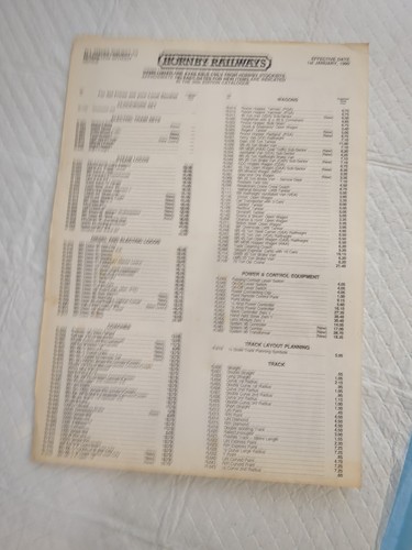 Hornby magazine price list - price,
