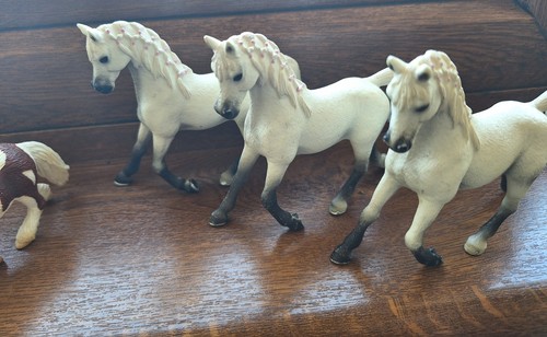 One white plastic - one, horse