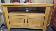 Solid light oak corner tv cabinet- CS SC2