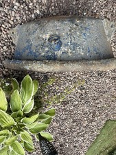 19thC Victorian Cast Iron CORNER Bow Front Solid Roll Top Horse Water Trough