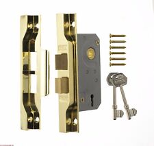 ERA Mortice Door Locks 2 Lever Rebated Lock Brass or Chrome 2.5" or 3.0"