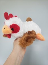 Tesco Chicken Rooster Hand Puppet Cream Soft Plush Toy 10” 2008