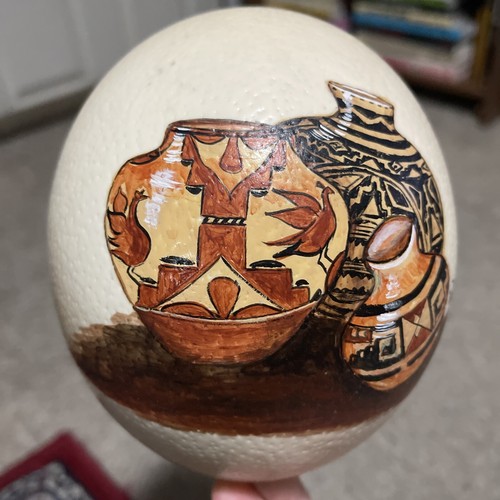 Ostrich egg with navajo - egg,
