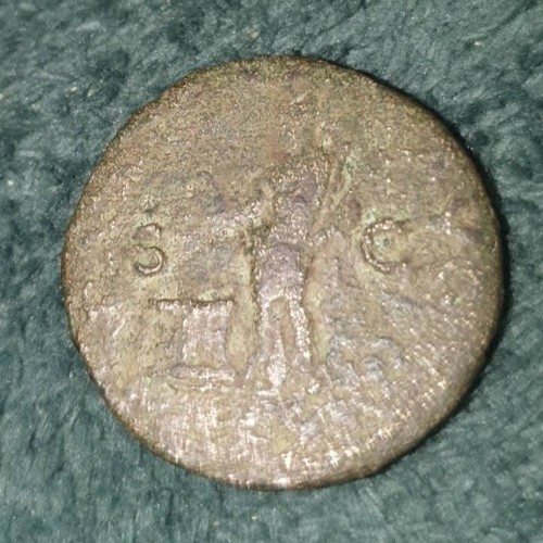 Roman vespasian copper coin - vespasian,