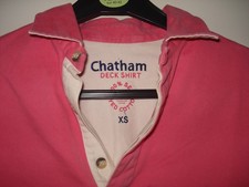 Chatham casual style deck/rugby shirt. XS pink Free P & P