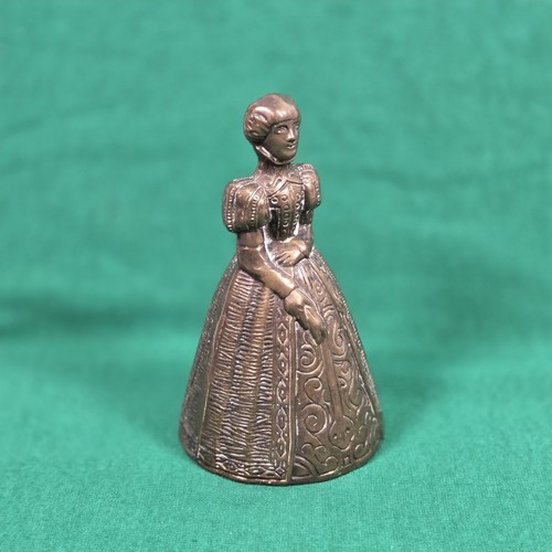 Vintage brass lady bell - brass,