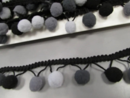 Multi colour grey shades pom - multi,