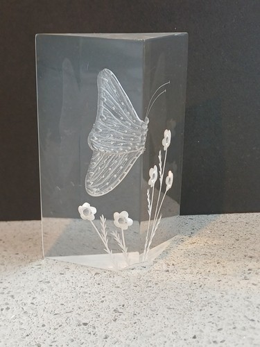 Lucite etched decorative