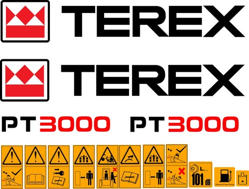 Terex pt3000 dumper decals - dumper,