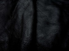 Jet Black Pigskin leather