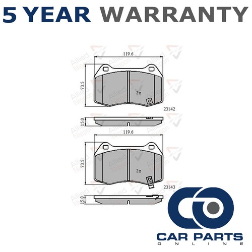 Brake pads set front - pads, fits