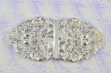 Buckingham Pattern Silver Plated Nurses Buckle Handmade in Sheffield