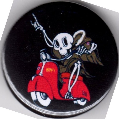 Skeleton mod scooter pin - mod, on