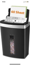 VidaTeco 60-Sheet Auto Feed Paper Shredder For Office, Mirco Cut Shreds Paper