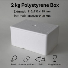 2kg Polystyrene Boxes - BULK