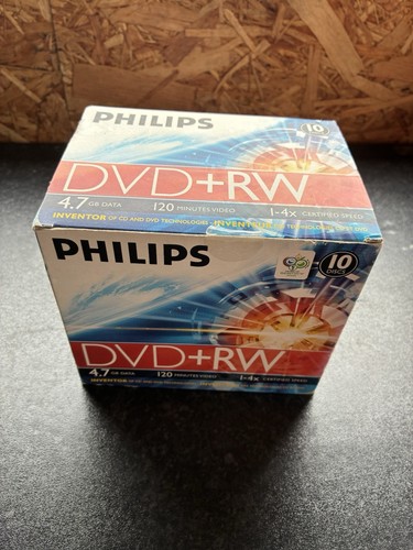 Philips 10x dvd blank discs - dvd+rw,