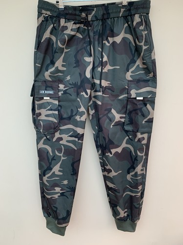 Green camouflage joggers - green,