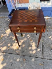 Antique English Mahogany Chess