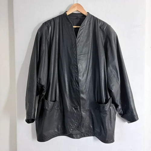 Vintage coat leather - coat,