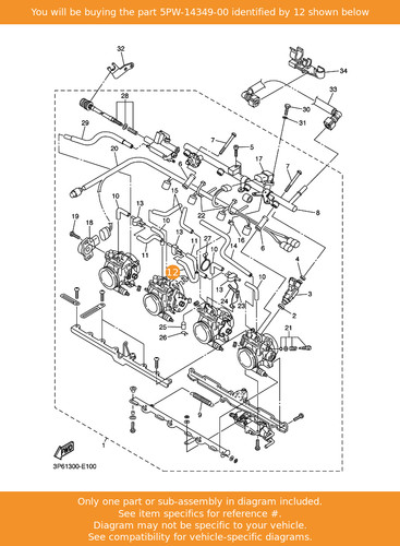 Yamaha pipe 5pw 14349 - yamaha, oem