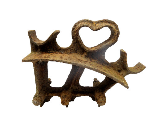 Antique heart shaped cast iron - antique,