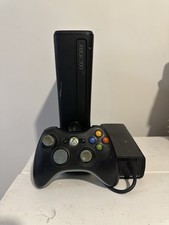 Xbox 360 S Slim Console 120GB - Controller & Power Cable - Tested Working