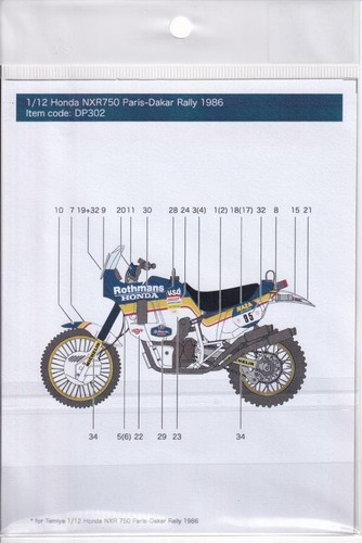Honda nxr750 decal - nxr750, set