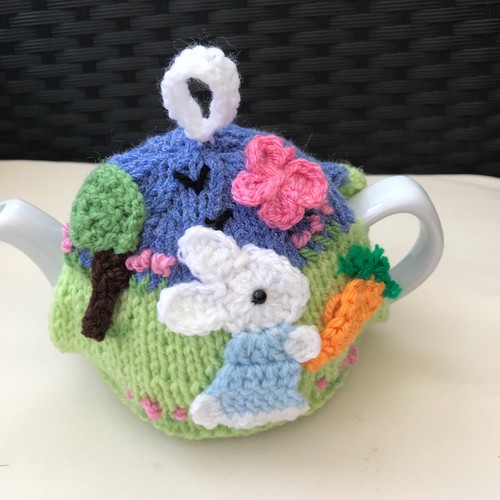 Hand knitted peter rabbit - knitted,