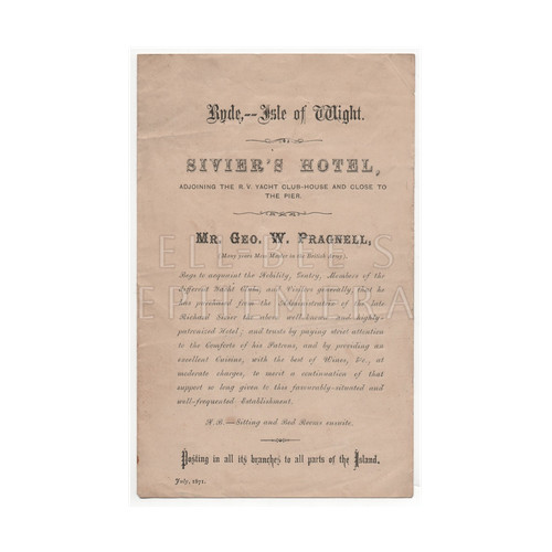Advertisement geo pragnell - w.,