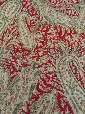 Ralph Lauren Malacca Paisley Holiday Tablecloth CHARM 70" Round 100% Cotton
