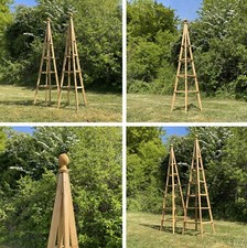 Tall Wooden Garden Obelisks