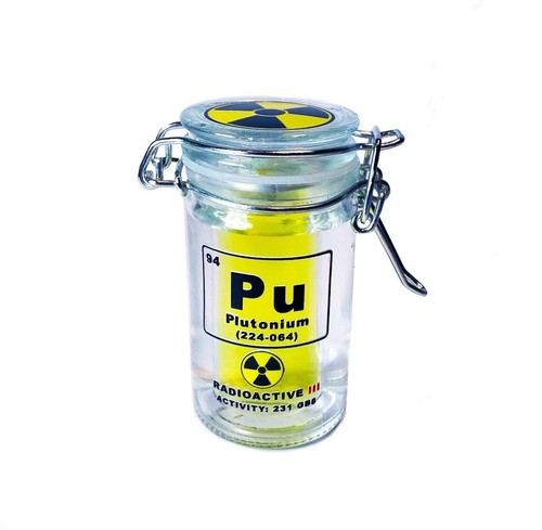 Plutonium glass jar - glass, vial
