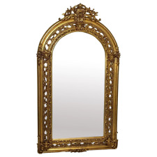 ? HUGE 193cm French Gilt Rococo Wall Mirror – Sphinx Masks, Napoleon III Style