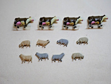 MODEL RAILWAY LAYOUT FIGURES - 4 X COWS & 8 X SHEEP