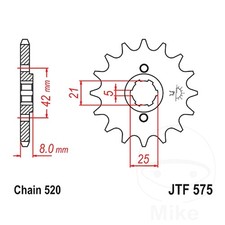 JT Front Sprocket 16 Tooth 520