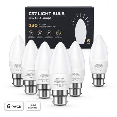 B22 led candle - b22, bulbs