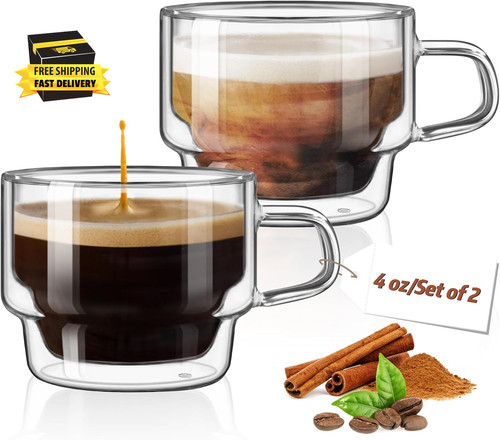 Stackable glass cups - stackable,