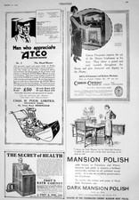 Antique Old Print 1925 Atco