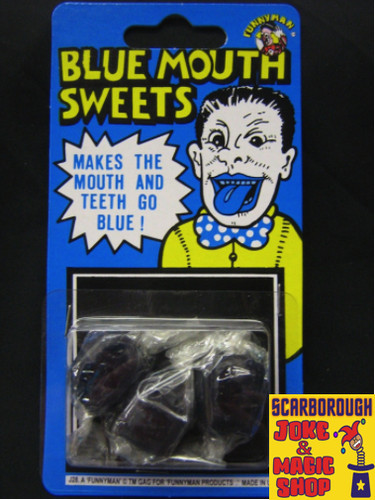 Blue mouth sweets joke - mouth, sweets~joke