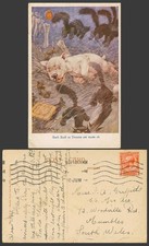 BONZO DOG G.E. Studdy Old Postcard Such Stuff Dreams Made Of Rats Cats Mice 1007