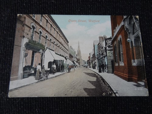 Queen street watford - street, postcard